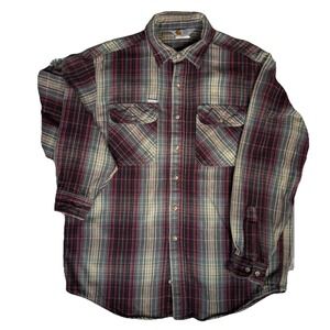 Vintage Carhartt Rugged Outdoor Wear Plaid Flannel Shirt – Men's Large 90's